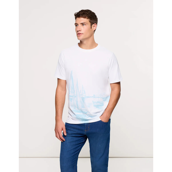 Camiseta Manga Corta Blanca - Mainboat