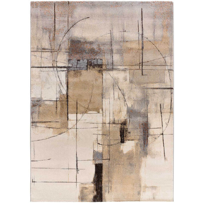 BERUTI Alfombra abstracta en color beige, varias medidas disponibles