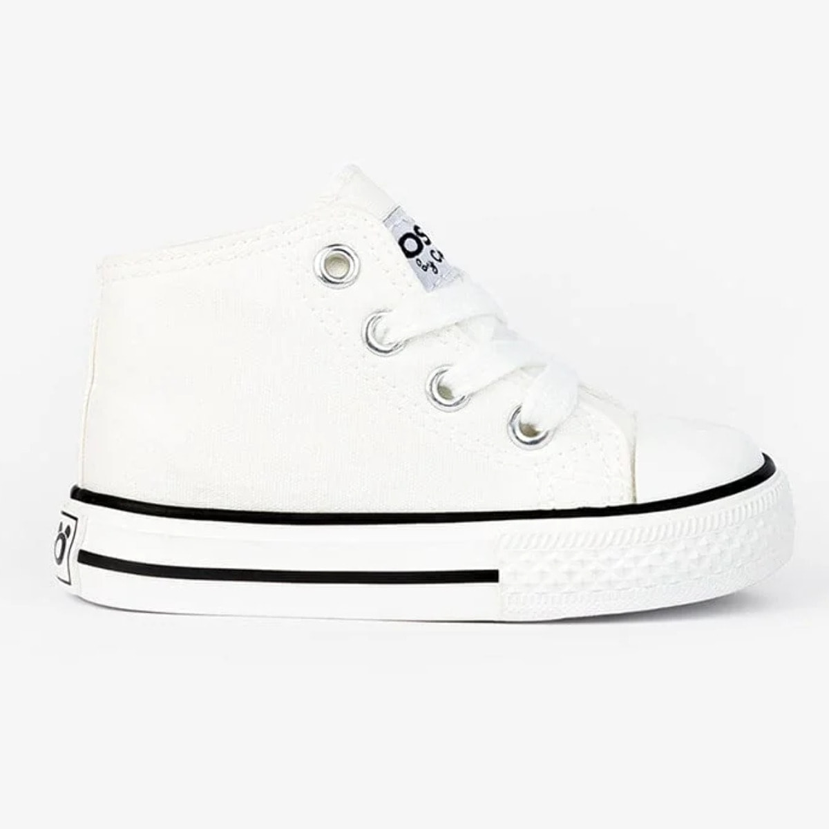 Zapatillas de cordón blancas para bebé Canvas