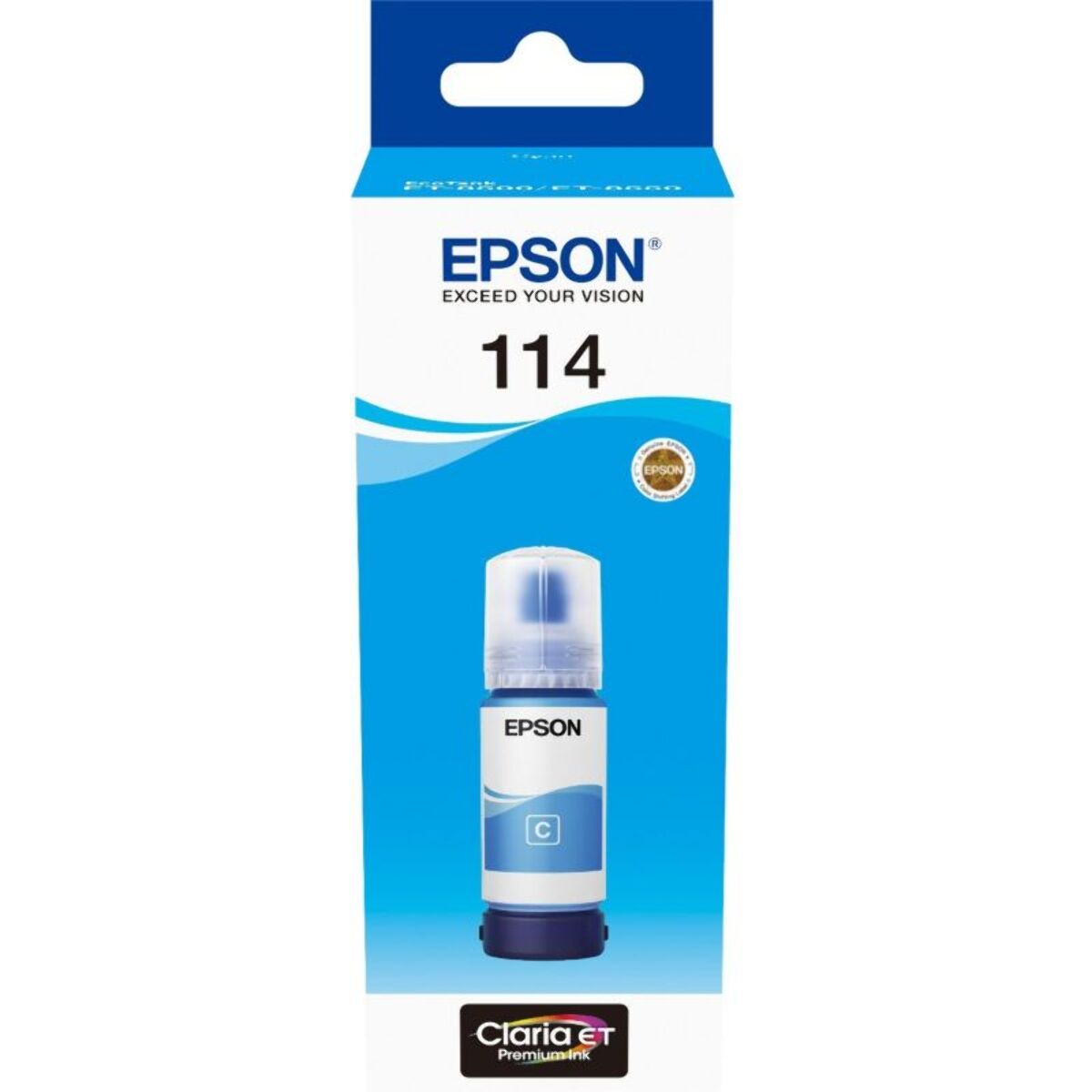 Cartouche d'encre EPSON Bouteille d'Encre Ecotank 114 Cyan - C13T07B640