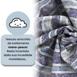 COPRIPIUMINO FANTASY, 100% Microfibra, No Stiro - JEANS STRIPES