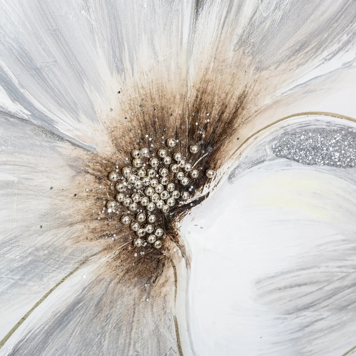 Toile peinte "Fleurs" 48x48cm