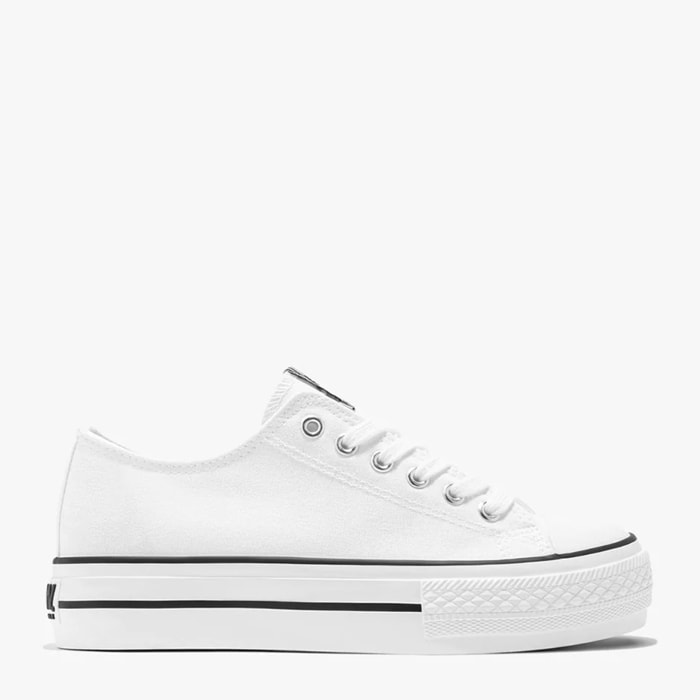Zapatillas Básicas De Lona En Blanco B&W