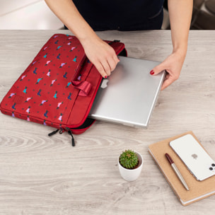 Bolso Maletin Portaordenador Mujer Skpat Lausana Rojo