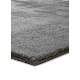 BERNA Alfombra lisa de pelo corto gris, varias medidas disponibles.