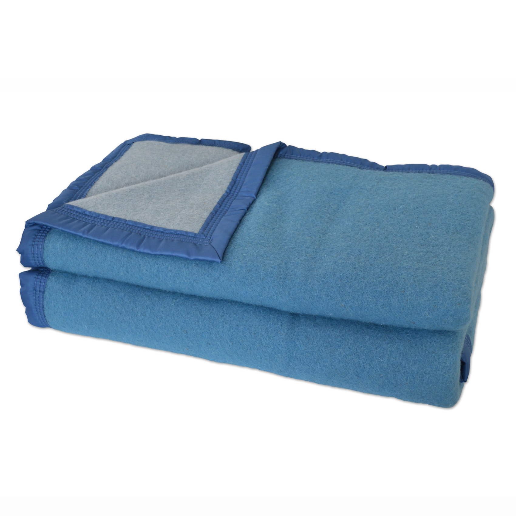 Couverture en 100% pure laine vierge 500g/m² - Bleu