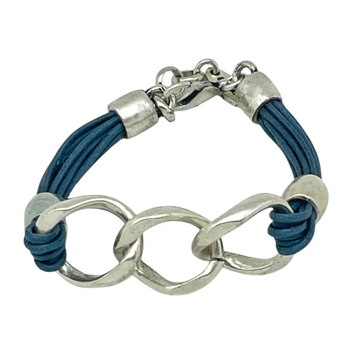 Pulsera Trial en Azul plata 10µ