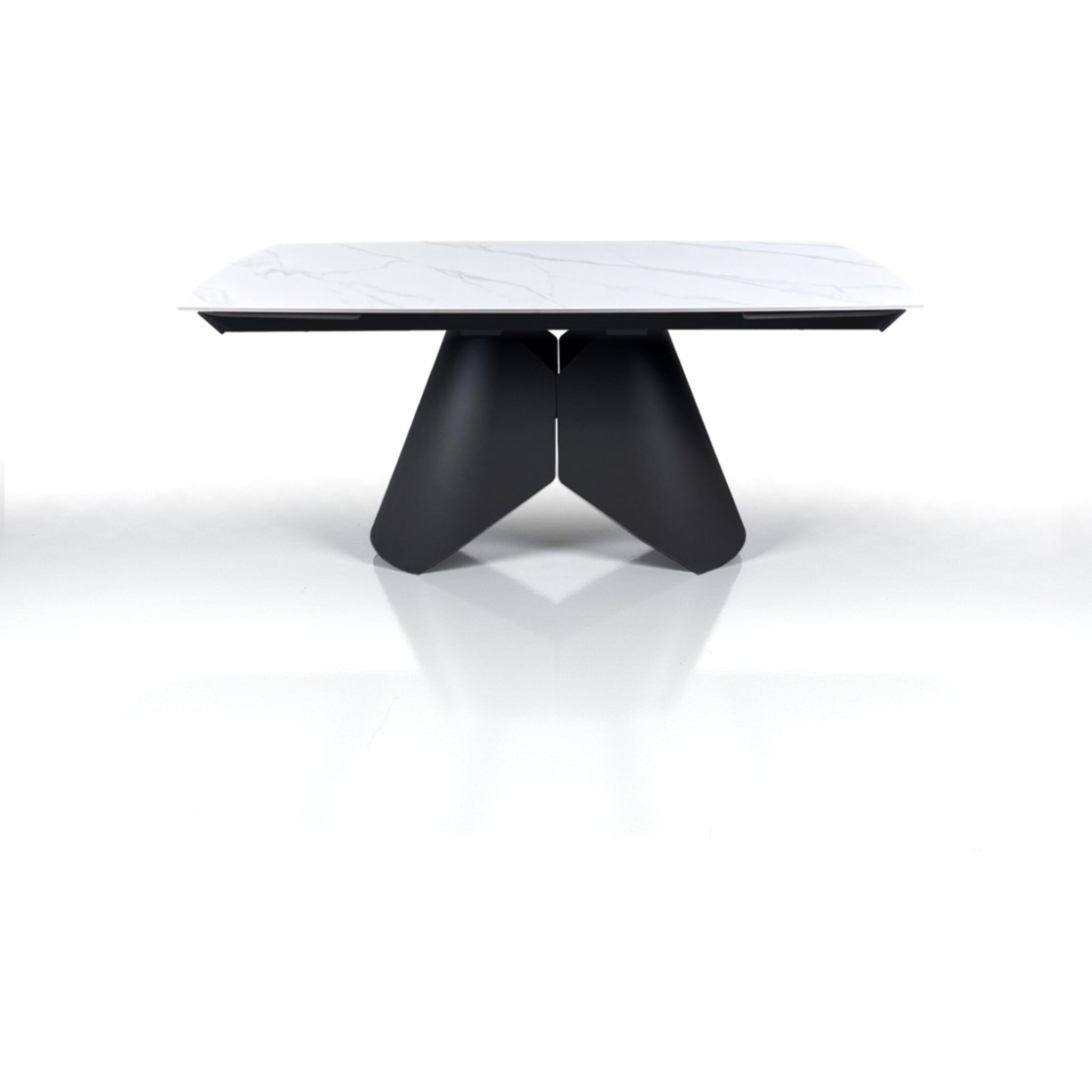 Tomasucci Table extensible KAJA en marbre blanc - GRIS