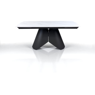Tomasucci Table extensible KAJA en marbre blanc - GRIS