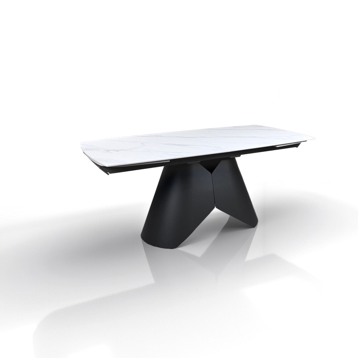 Tomasucci Table extensible KAJA en marbre blanc - GRIS