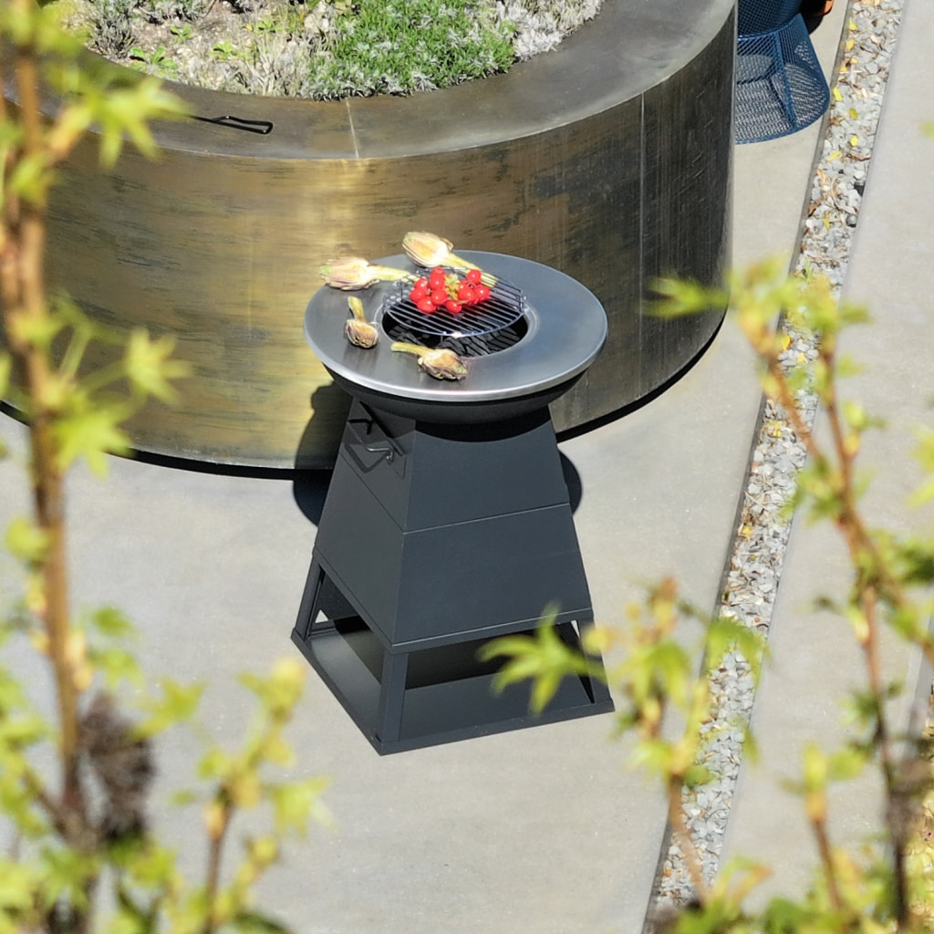 Brasero barbecue Ø59cm avec espace de rangement IZALCO