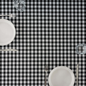 Nappe en tissu 100% coton Vichy Noir