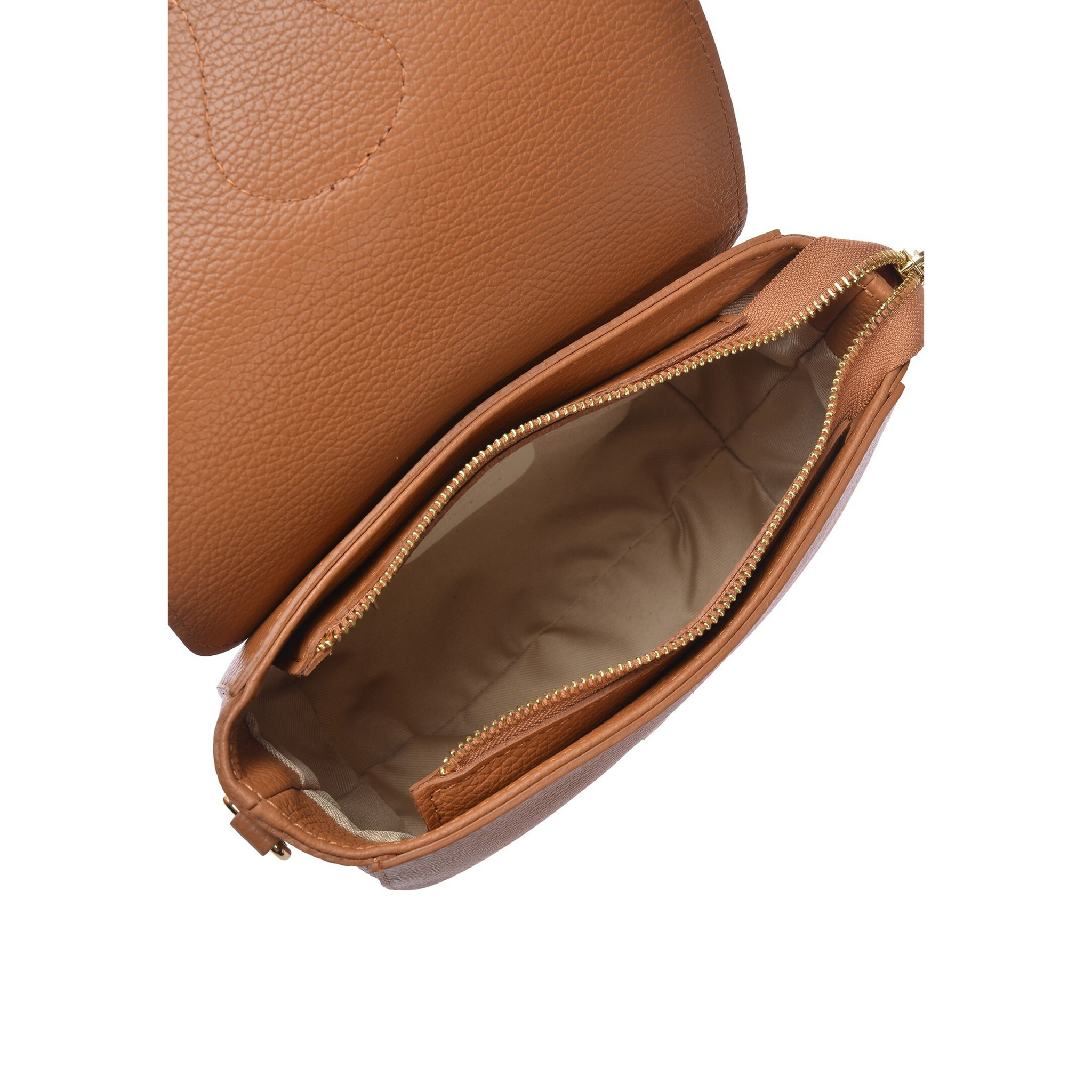 Borsa a tracolla Anna Luchini Cammello