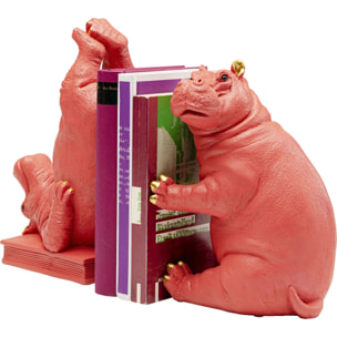 Serre-livres deux hippopotames roses set de 2 Kare Design