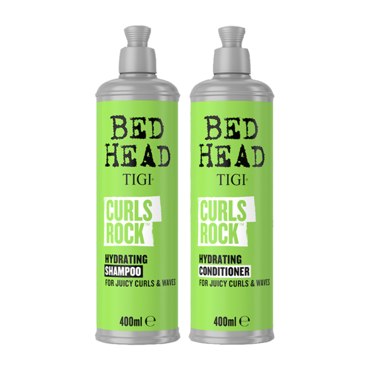 TIGI Kit Bed Head Curls Rock Hydrating Shampoo 400ml + Conditioner 400ml