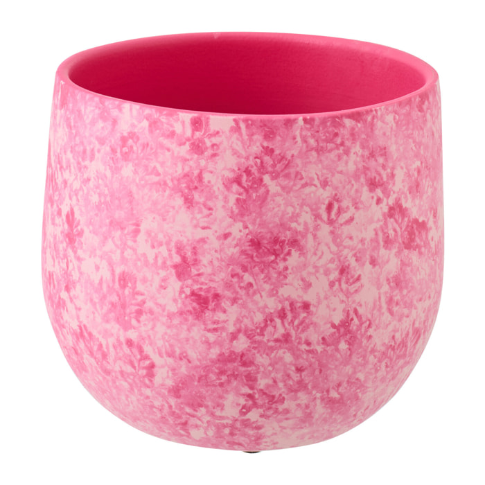 J-Line Cache-Pot - céramique - rose/blanc - large