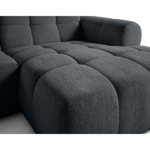 Ray - canapé d'angle droit - 4 places - en tissu texturé - Gris