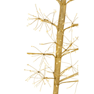 J-Line décoration Arbre - blanc chaud - acier - or - small - LED