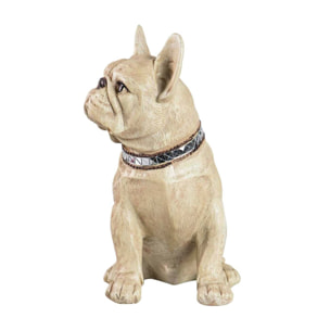 Figura Bulldog Frances Resina Beige 24x16x29 Cm