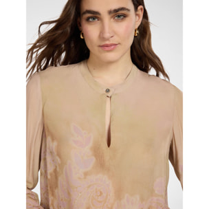 Elena Mirò - Blusa larga estampada - Beige