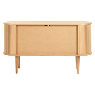 Buffet vintage en bois clair chêne 2 portes coulissantes L138 cm EPIC