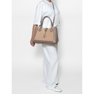 Borsa a mano Jordana da donna In Vera pelle Made in Italy 35x25,5x15 cm