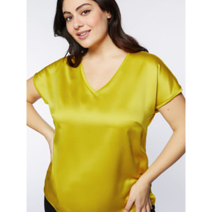 Fiorella Rubino - T-shirt in due tessuti - Giallo