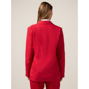 Oltre - Blazer in puro lino - Rosso