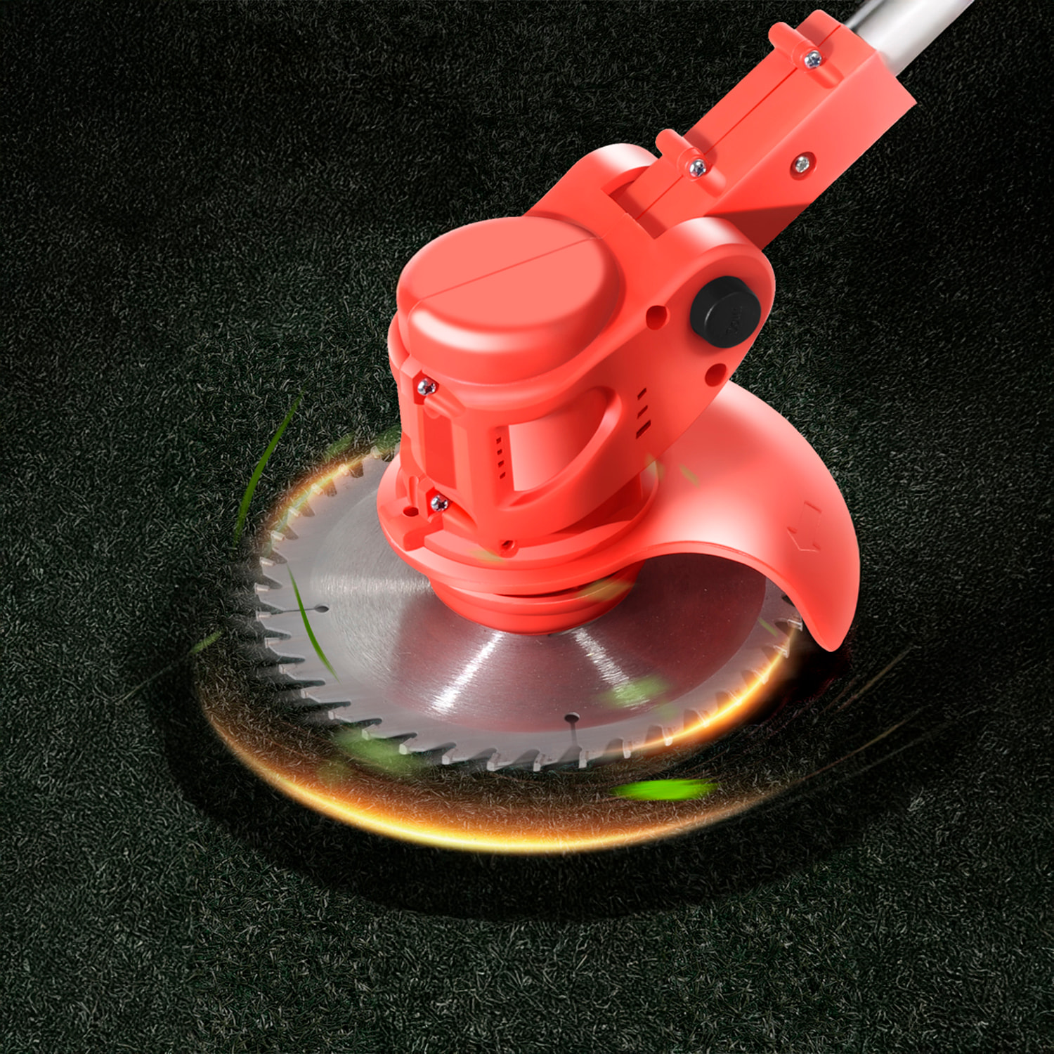 Desbrozadora 21V con 13000rpm, 500W de potencia y DOBLE BATERIA 7500mAh. Altura regulable.