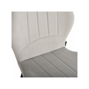 Chaise de bar en velours avec pieds en métal noir - FAUSTINE 2