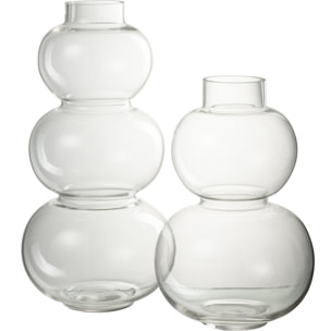 J-Line vase Boule - verre - transparent - large - 36 cm de hauteur