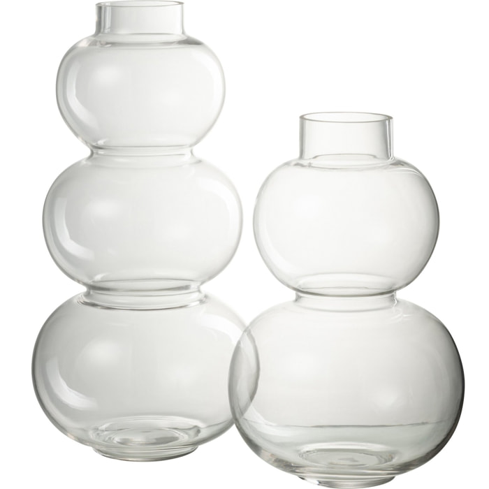 J-Line vase Boule - verre - transparent - large - 36 cm de hauteur