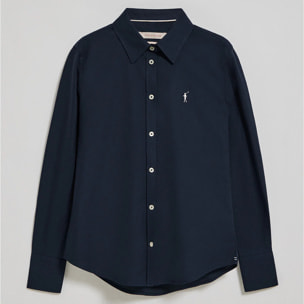 Camisa Oxford Regular fit azul marino con logo Rigby Go