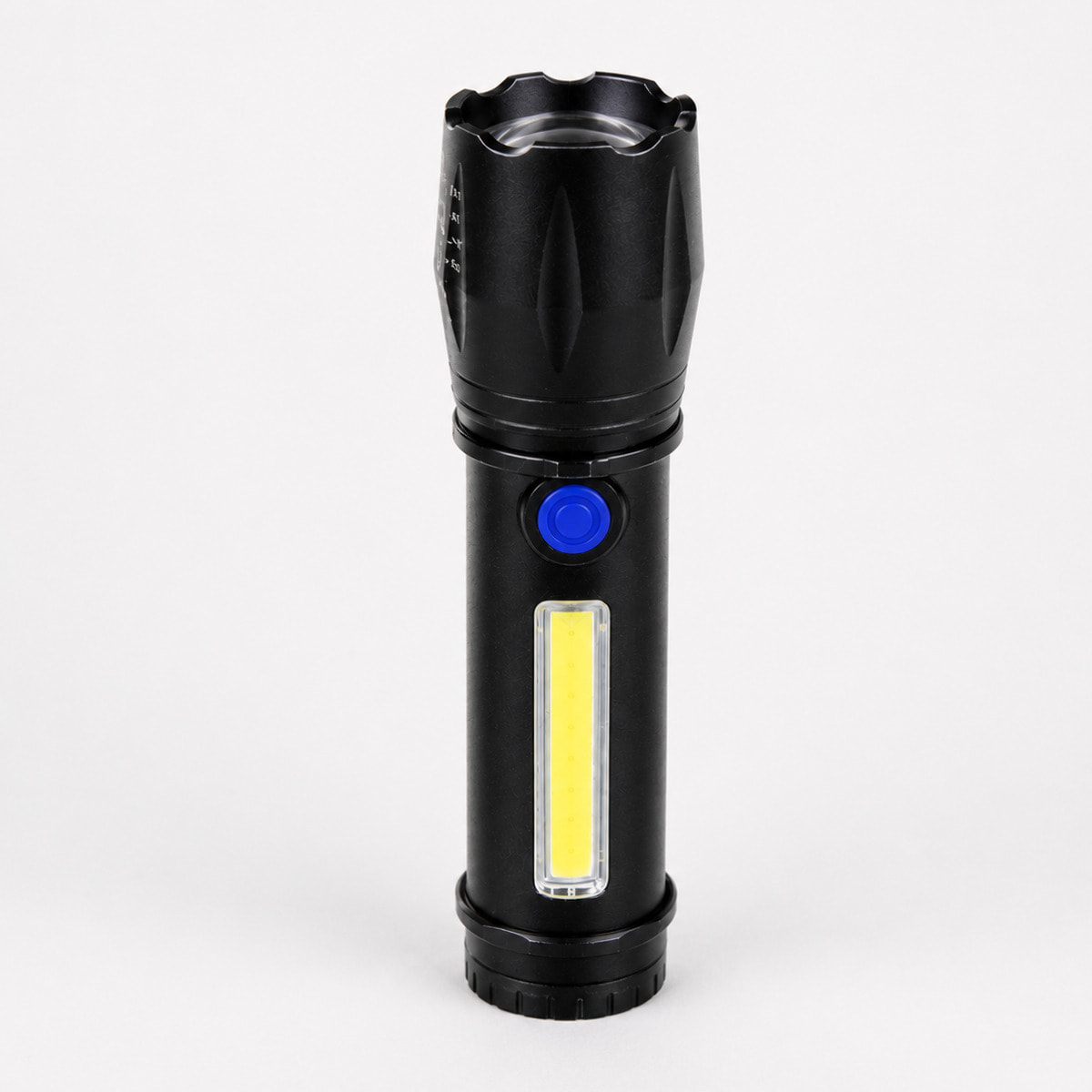 OMEGA Torcia LED Compatta Zoomabile 250LM XPE+COB Ricaricabile USB