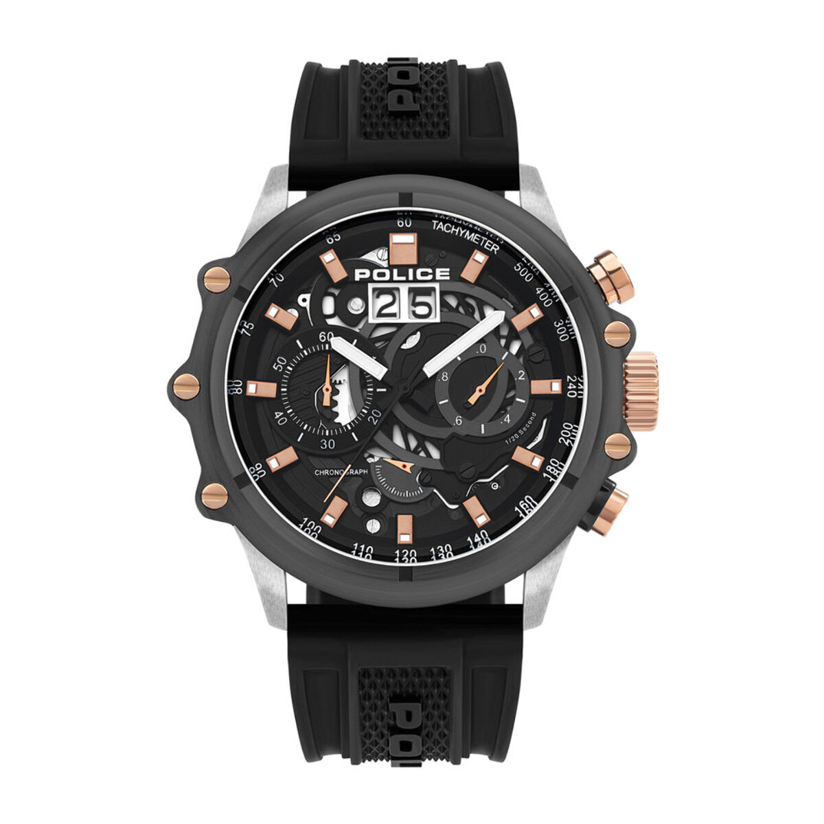 Reloj Police PL-16018JSTU-13P Hombre Analogico Cuarzo con Correa de Silicona