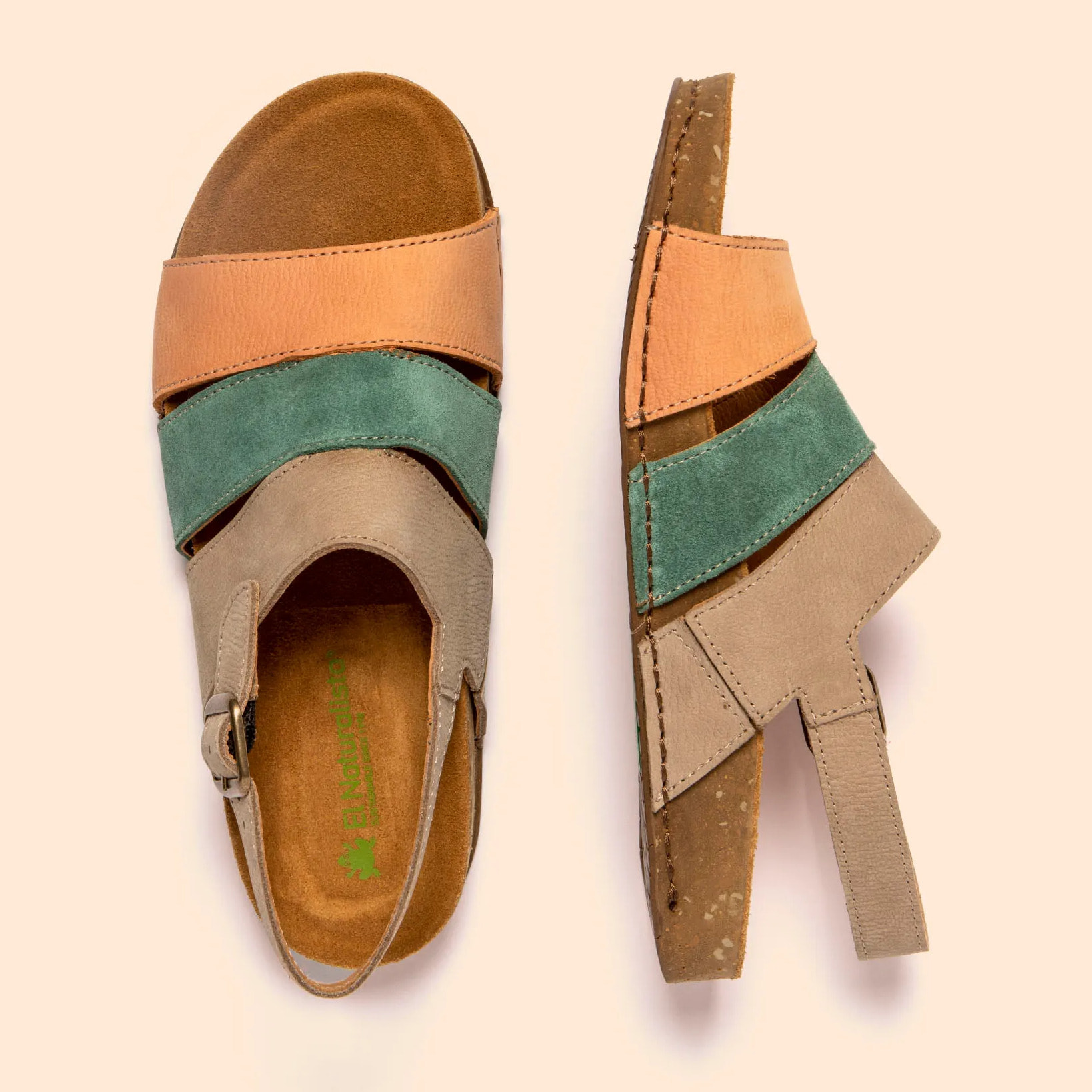 Sandalias N5798 MULTI LEATHER MULTI PIEDRA/ BALANCE color Multi piedra