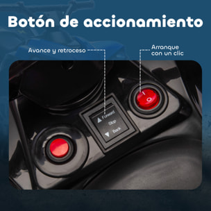 Quad Eléctrico para Niños 6 V, Quad para Niños de 37 a 72 Meses, Velocidad hasta 3â€¯km/h, con Faros y Música, Azul