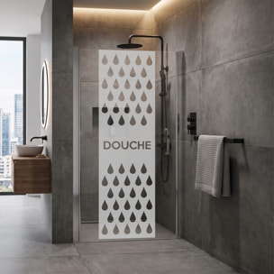 Film Fenêtre Anti Regard Occultant - DOUCHE - Stickers Autocollant Brise-Vue pour Vitre & Porte de Douche