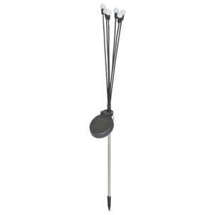 Balise d'extérieur solaire Tea H70cm noir et blanc