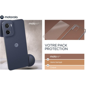 Smartphone MOTOROLA Pack E15 + Coque + verre trempe