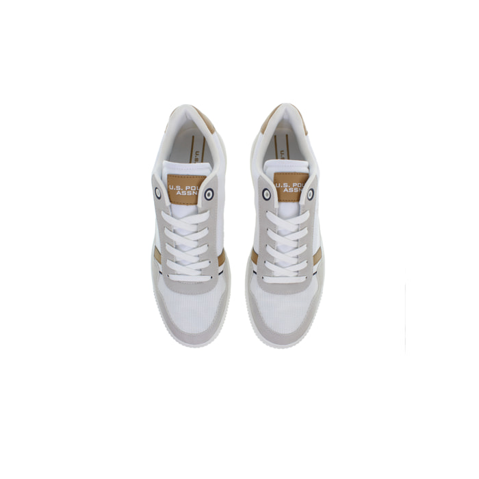 Sneakers U.S. Polo Assn White-Cuoio