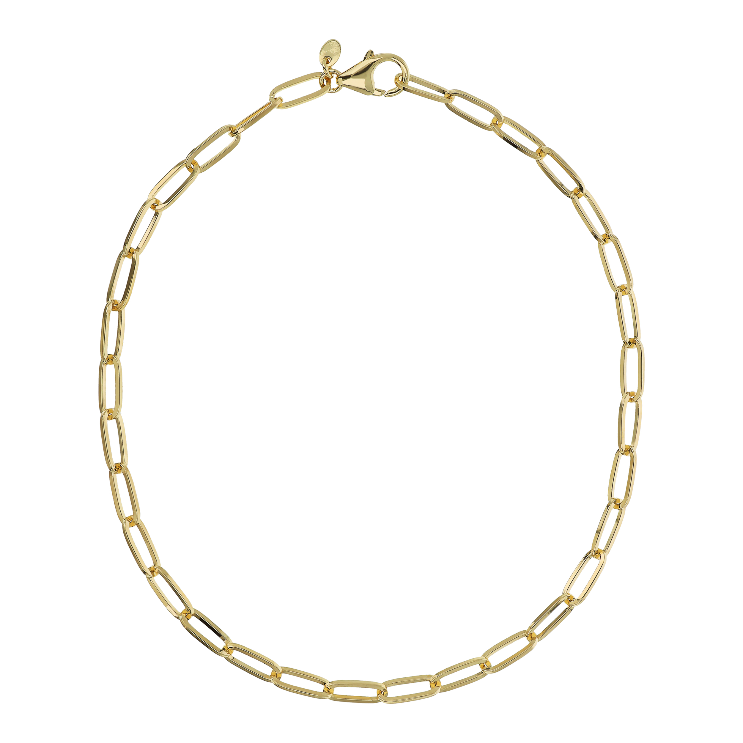 Collana Girocollo Maglia Ovale placcata Oro Giallo 18Kt - 36cm