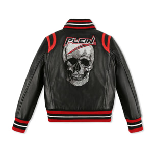 PHILIPP PLEIN Leather Bomber Space Plein