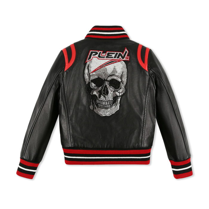 PHILIPP PLEIN Leather Bomber Space Plein