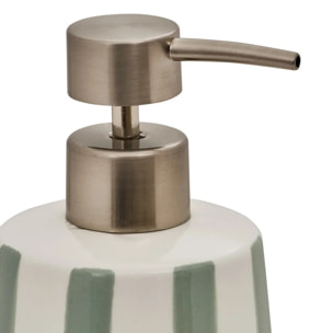 Distributeur de savon Strio à rayures vert céladon 400ml