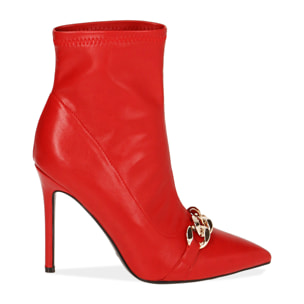 Ankle boots rossi, tacco 10,5 cm.