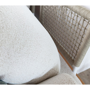 Salon de jardin en angle en aluminium - 6 places - BANGKOK