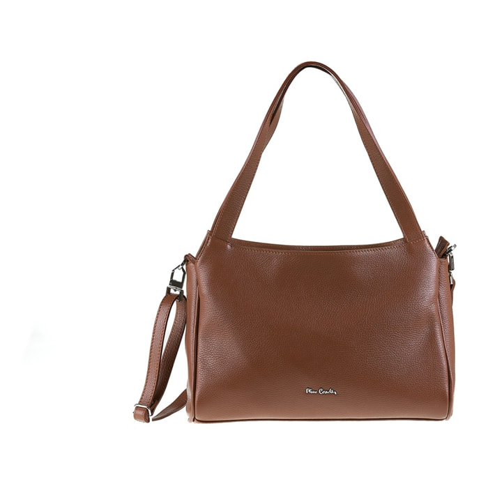 Borsa a spalla da donna Made in Italy - Modello Celeste Chic - 100% pelle - 36.0 x 24.0 x 10.0 cm