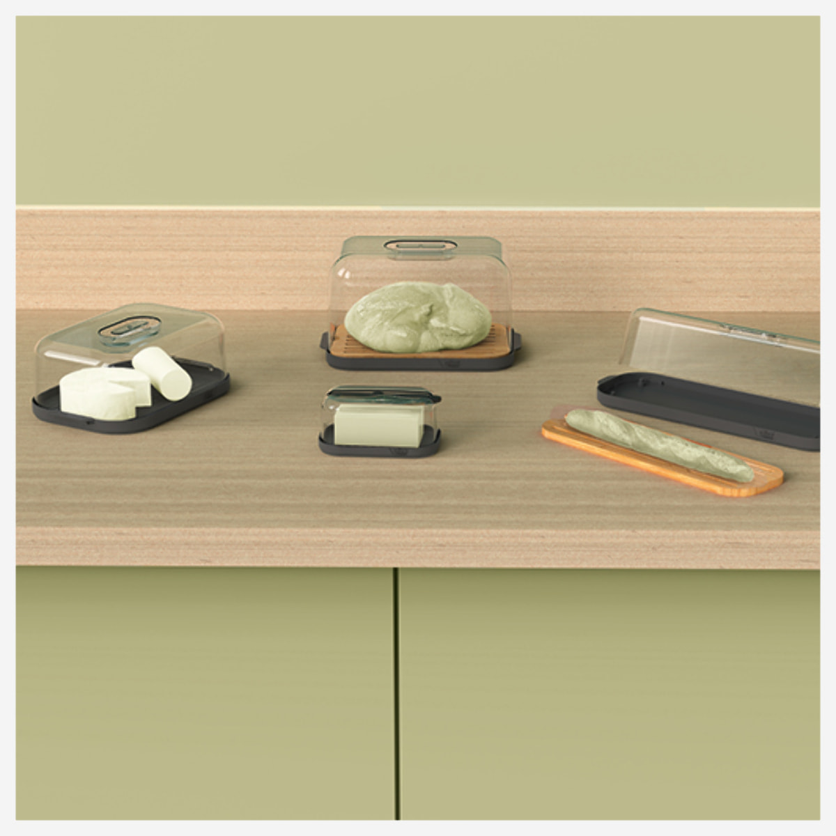 Beurrier avec couteau Gris Fresh Eat