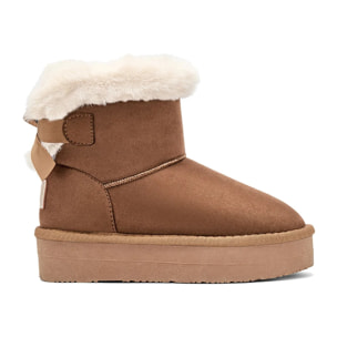 Botas Australianas de Niña con Detalle de Pelo en Marrón